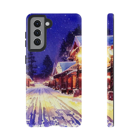 Estes Park After the Christmas Parade - Impact Resistant Phone Case Samsung Galaxy S21 Glossy